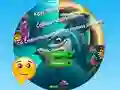 Round Jigsaw Puzzle Collect Pictures of Funny Ocean Inhabitants – kostenloses Online-Spiel