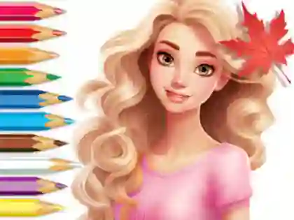 Coloring Book: Barbie Autumn Tale – kostenloses Online-Spiel