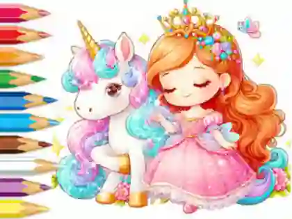 Coloring Book: Unicorn Secret Whisper – kostenloses Online-Spiel