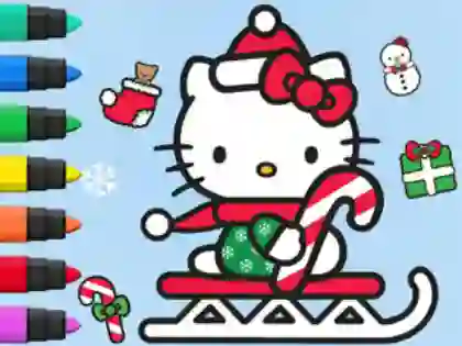 Coloring Book: Hello Kitty Christmas – kostenloses Online-Spiel