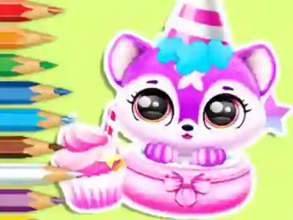 Coloring Book: Baby Fluff's Birthday – kostenloses Online-Spiel