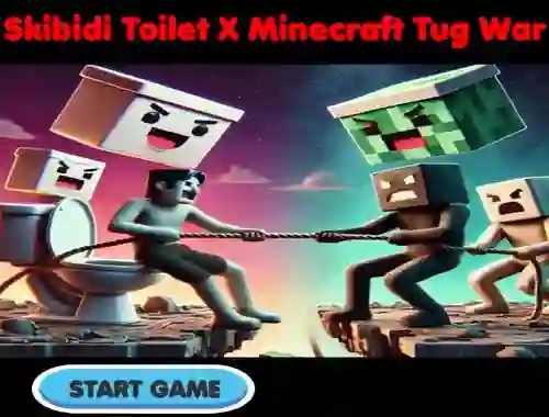 Skibidi Toilet X Minecraft Tug War – kostenloses Online-Spiel