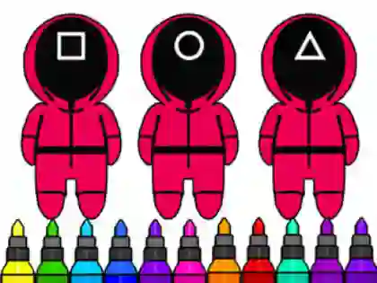 Coloring Book: Squid Game Mask – kostenloses Online-Spiel