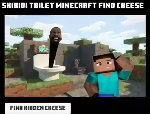 Skibidi Toilet Minecraft Find Cheese – kostenloses Online-Spiel