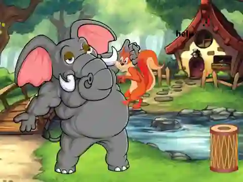 Squirrel Trapped To Giant Elephant – kostenloses Online-Spiel