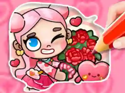 Coloring Book: Avatar Valentine's – kostenloses Online-Spiel