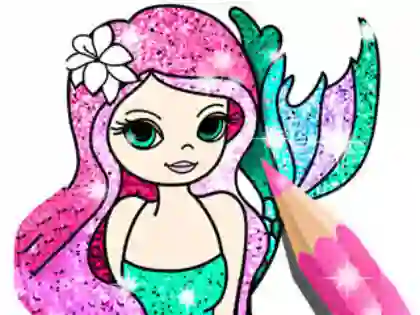 Coloring Book: Little Mermaid – kostenloses Online-Spiel