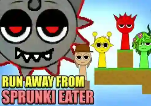 Run Away From Sprunki Eater – kostenloses Online-Spiel