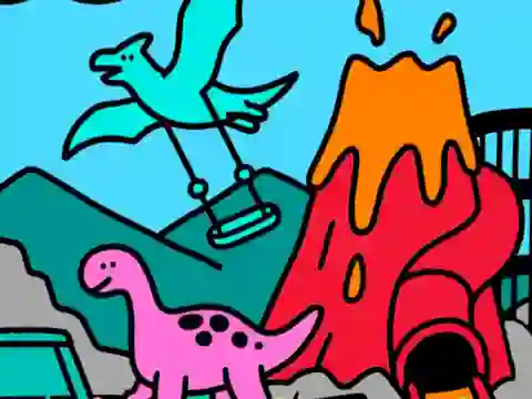 Color By Code Dino Park – kostenloses Online-Spiel