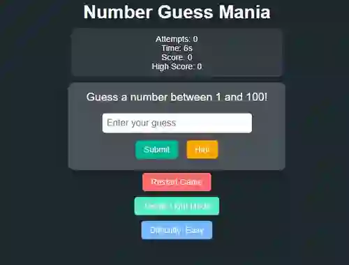 Number Guess Mania – kostenloses Online-Spiel
