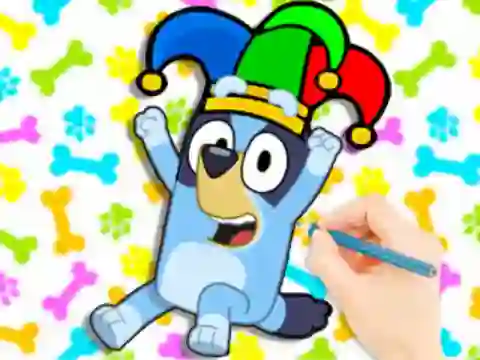 Coloring Book: Clown Bluey – kostenloses Online-Spiel