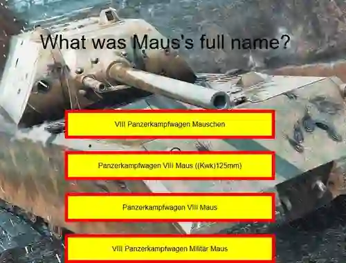 Tank Quiz: Maus – kostenloses Online-Spiel