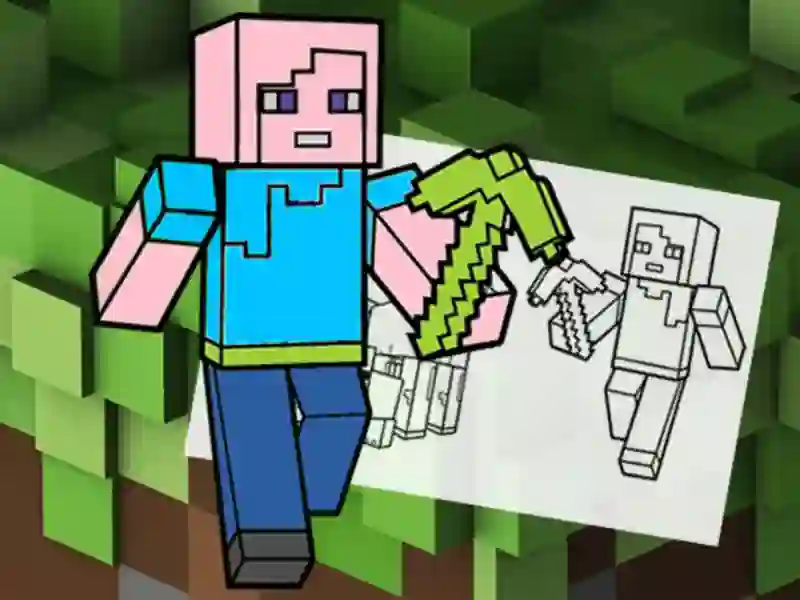 Minecraft Fun Coloring Book – kostenloses Online-Spiel