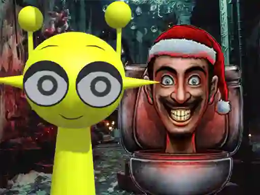 Sprunki in Backrooms Christmas Skibidi – kostenloses Online-Spiel