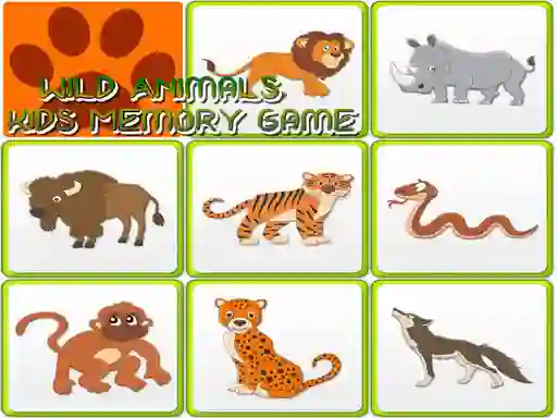 Wild Animals Kids Memory game – kostenloses Online-Spiel