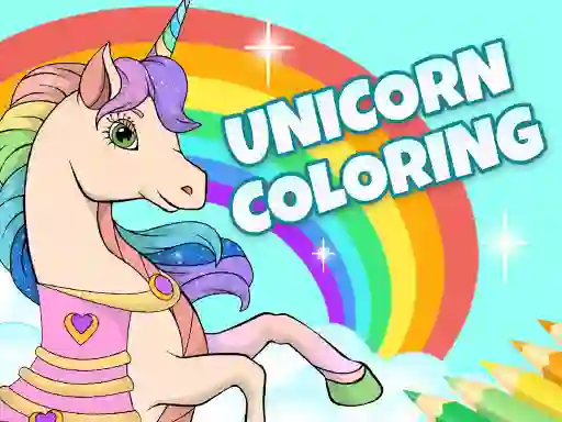 Unicorn Dress Up Coloring Book – kostenloses Online-Spiel