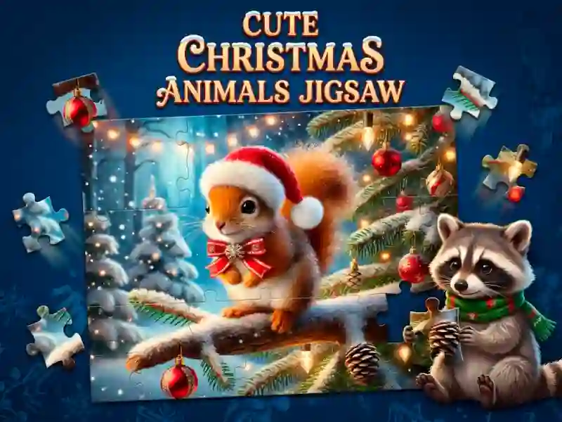 Cute Christmas Animals Jigsaw – kostenloses Online-Spiel