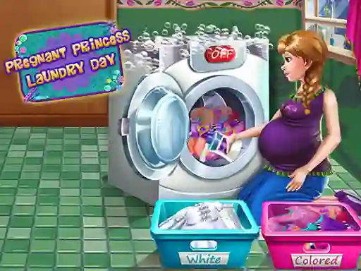 Pregnant Princess Laundry Day – kostenloses Online-Spiel