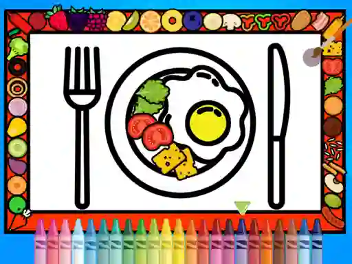 Color and Decorate Dinner Plate – kostenloses Online-Spiel