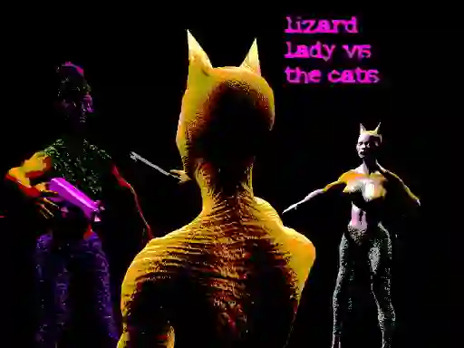 Lizard Lady Vs The Cats – kostenloses Online-Spiel