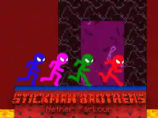 Stickman Brothers Nether Parkour – kostenloses Online-Spiel