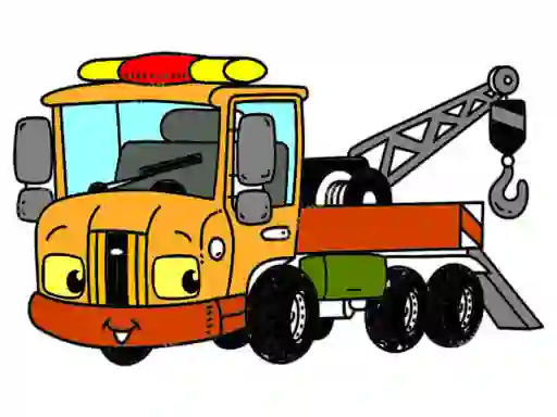 Tow Trucks Coloring – kostenloses Online-Spiel