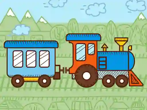 Trains For Kids Coloring – kostenloses Online-Spiel