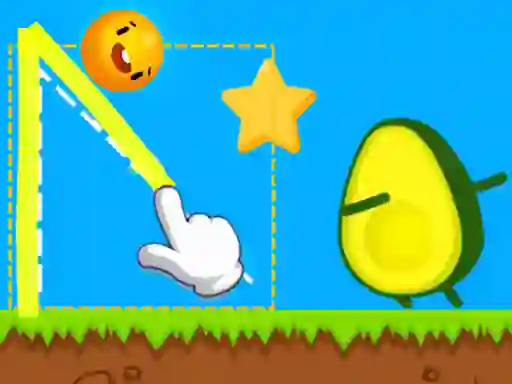 Where's My Avocado Draw Lines – kostenloses Online-Spiel