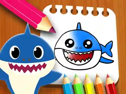 Baby Shark Coloring Book – kostenloses Online-Spiel