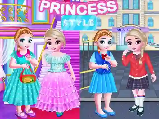 Little Girls School vs Princess Style – kostenloses Online-Spiel