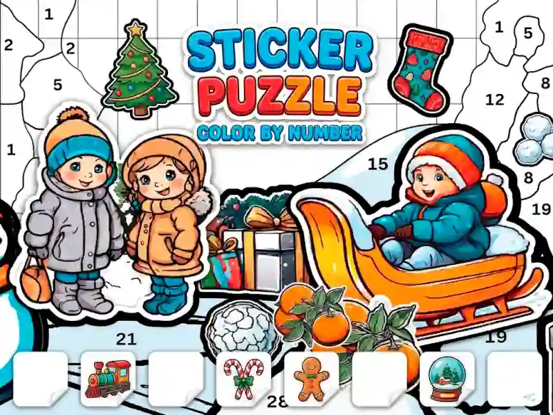 Sticker Book Puzzle: Color By Number – kostenloses Online-Spiel