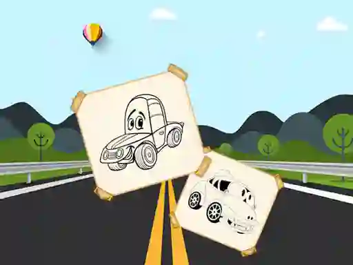 Funny Cars For Kids Coloring – kostenloses Online-Spiel