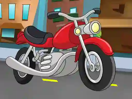 Cartoon Motorbike Jigsaw – kostenloses Online-Spiel