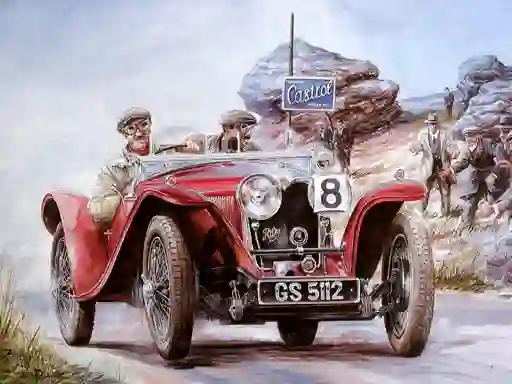 Painting Vintage Cars Jigsaw Puzzle 2 – kostenloses Online-Spiel