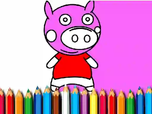 Back To School Coloring Book Pig – kostenloses Online-Spiel