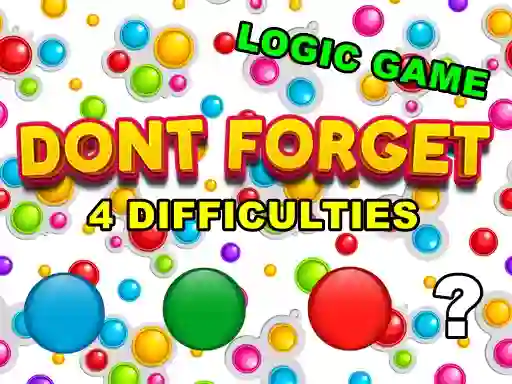 Dont Forget – kostenloses Online-Spiel