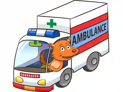 Cartoon Ambulance Puzzle – kostenloses Online-Spiel
