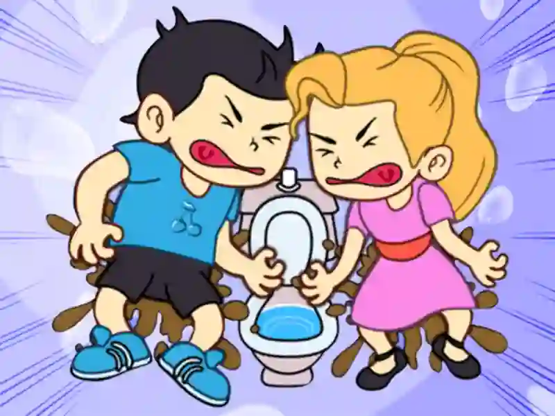Toilet Rush Race: Draw Puzzle – kostenloses Online-Spiel