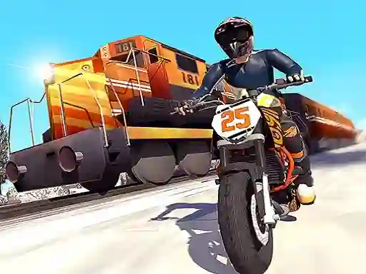 Trail Bike vs Train Race – kostenloses Online-Spiel