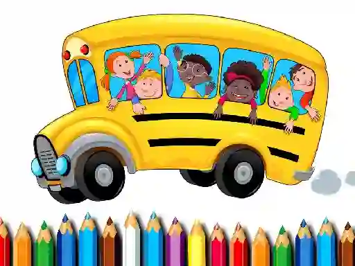 School Bus Coloring Book – kostenloses Online-Spiel
