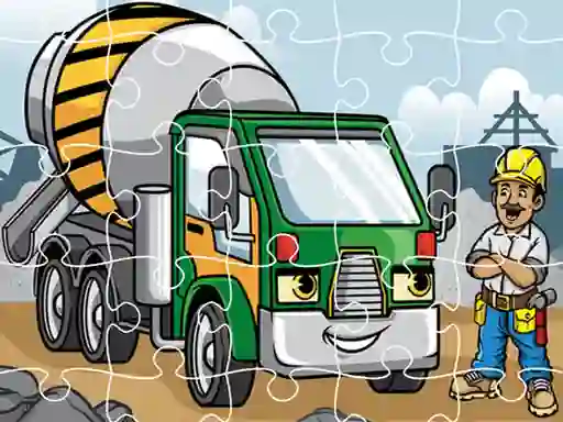 Construction Trucks Jigsaw – kostenloses Online-Spiel