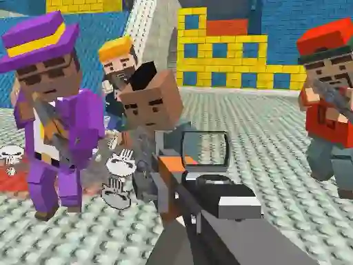 GunGame shooting warfare: blocky gangster – kostenloses Online-Spiel