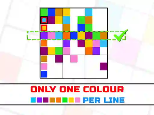 Only one color per line – kostenloses Online-Spiel