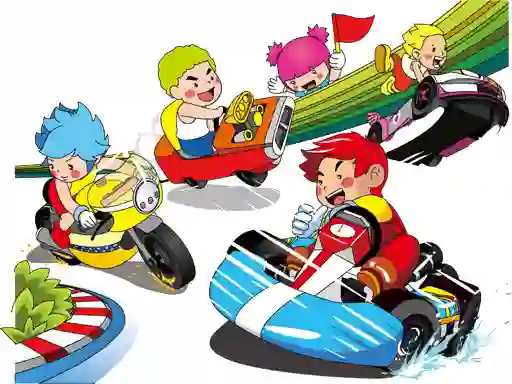 Cartoon Kart Puzzle – kostenloses Online-Spiel
