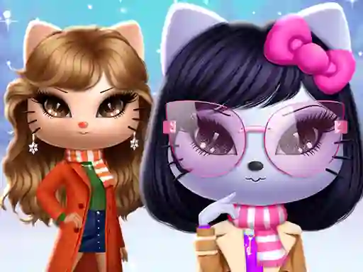 Kitty Squad Winter Dress Up – kostenloses Online-Spiel