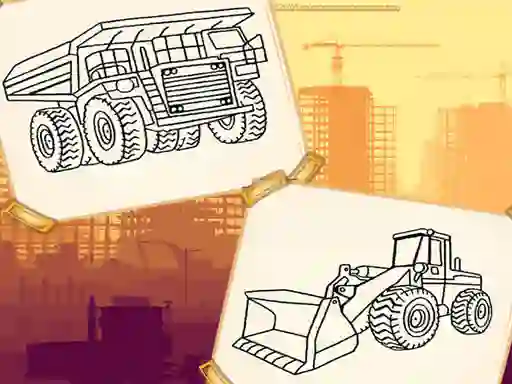 Construction Trucks Coloring – kostenloses Online-Spiel