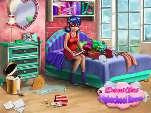 Dotted Girl: Highschool room – kostenloses Online-Spiel