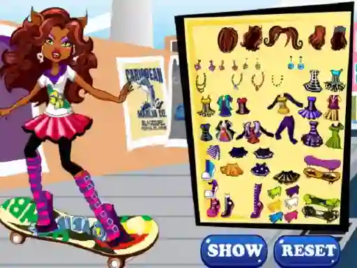 Clawdeen skates – kostenloses Online-Spiel