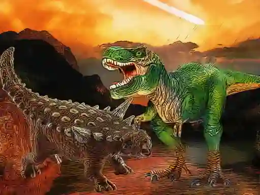 Dinosaurs Fight Jigsaw – kostenloses Online-Spiel