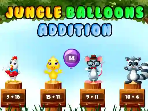 Jungle Balloons Addition – kostenloses Online-Spiel